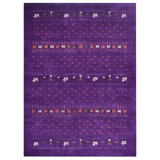 Hand-Knotted Silk Purple Colour, Area Rugs