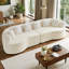 Canapé modulaire courbé surdimensionné avec 6 coussins, siège profond en mousse à mémoire de forme pour le salon-126556065