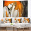 Portrait pensif fille illustration tapisserie-28482524