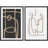 Linear Geometry " Brown Geometric Spiral Pattern " 2 Piece Art Graphic Art Set-98554079-98554078