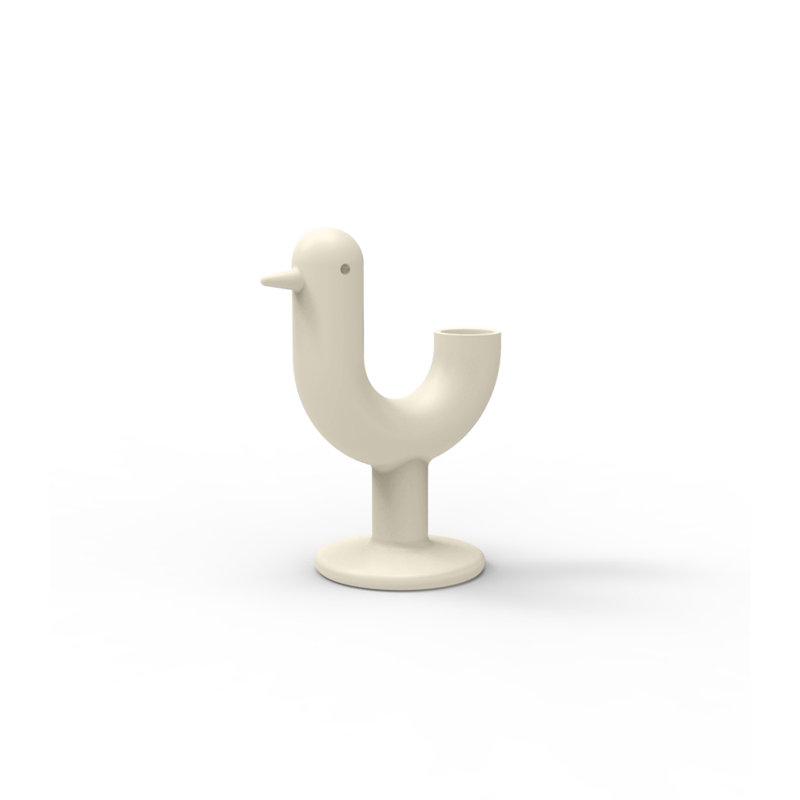 Peacock Resin Statue Planter, Ecru