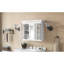 35" Bathroom Medicine Cabinet With Mirror, 5 Closed & Adjustable Shelves, Bathroom Wall Mounted Storage Cabinet With Glass Doors