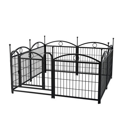 Dog Playpen Panels Metal Dog Pen Pet Dog Fence Outdoor Exercise Pen Dog Fence Puppy Pen For Large Medium Small Dogs