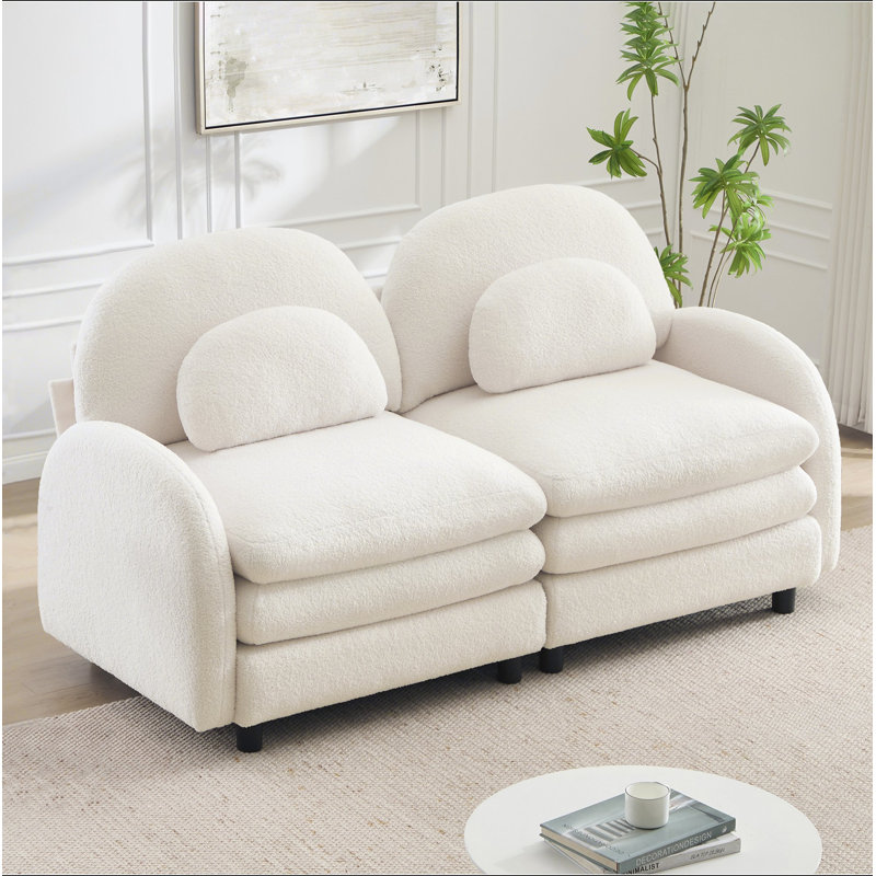 Canapé-lit Teddy, L 68,5 po, Ourson blanc