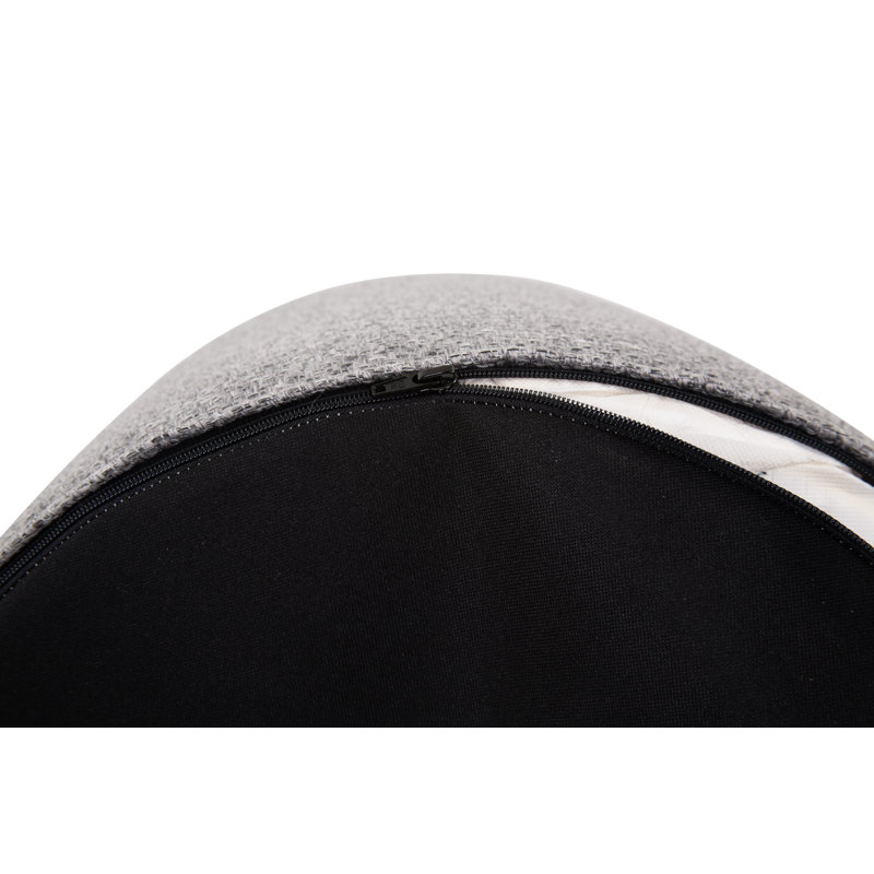 Ashlay Upholstered Ottoman, Stone 100% Polyester