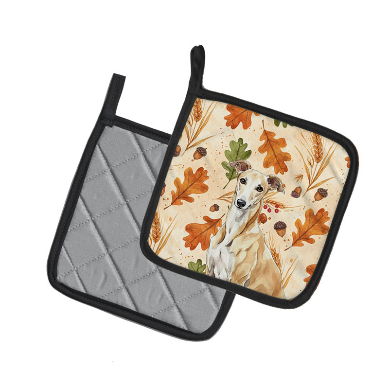 Paire de porte-casseroles Fawn Greyhound Heirloom Fall