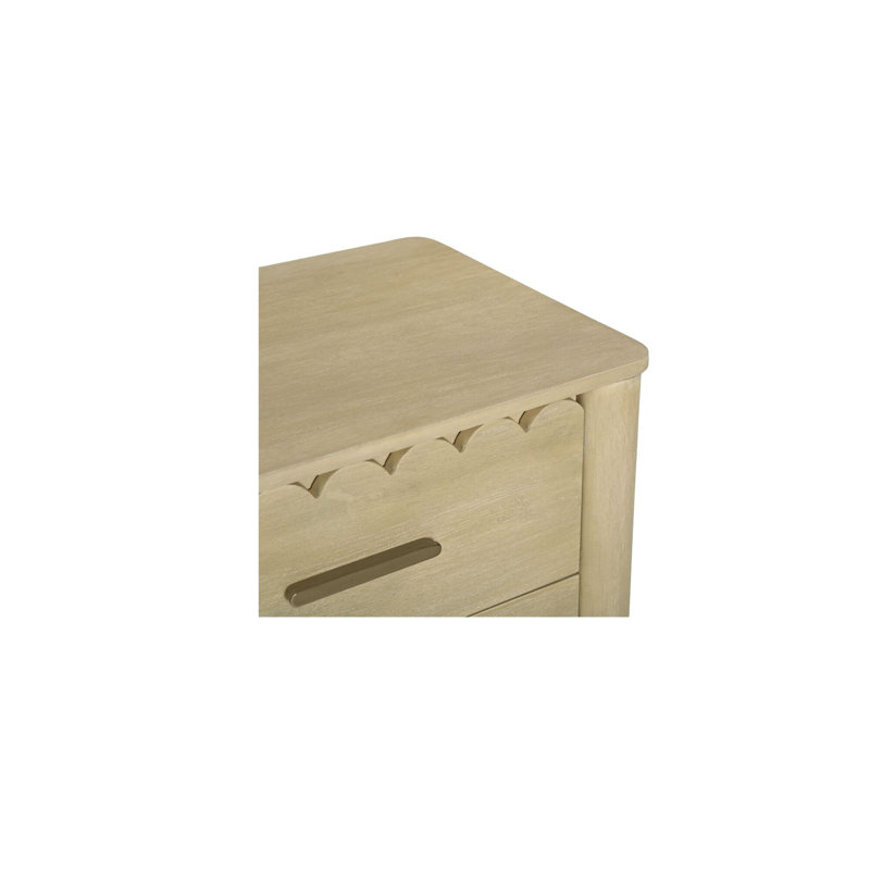 Wiley 2 - Drawer Solid Wood Nightstand