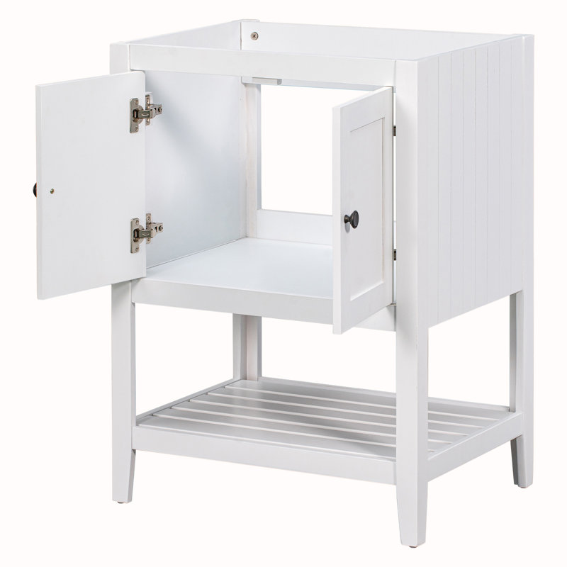 24" Bathroom Vanity Base Only, White