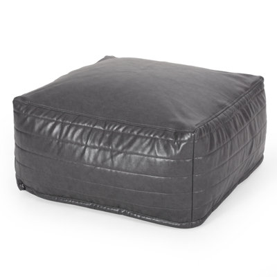 Repose-pieds rectangulaire en similicuir