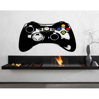 Wall Vinyl Decal Home Decor Art Sticker, Boy Girl Gamer Controller Video Game Studio Teen Nursery Play Room Removable Stylish Mural- GD526
