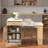 Kitchen Island With Extendable Dining Table, Double-sided Storage, 2 Drawers, Power Outlet-1374276036-1374276033