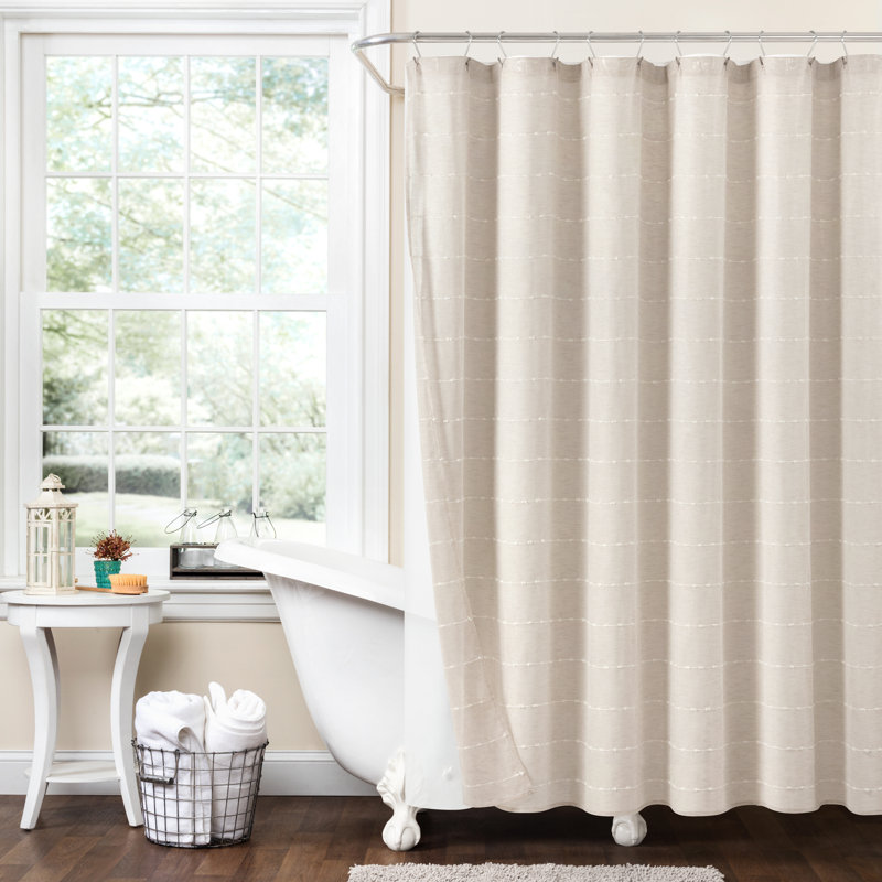 Ensemble de rideau de douche 2 pièces , Beige
