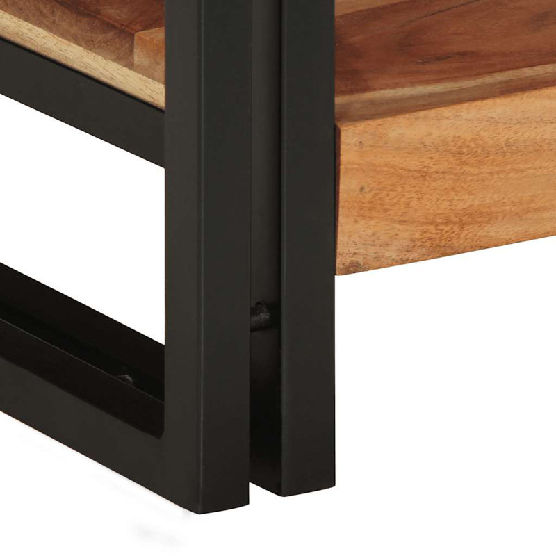 Coffee Table with Storage, Brown Oak, 38" H x 90" L x 50" W