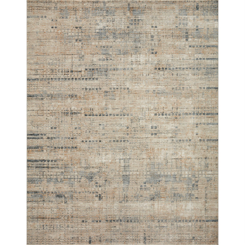 Tapis abstrait pierre / ciel Kanesha, Rectangle 2 pi x 3 pi
