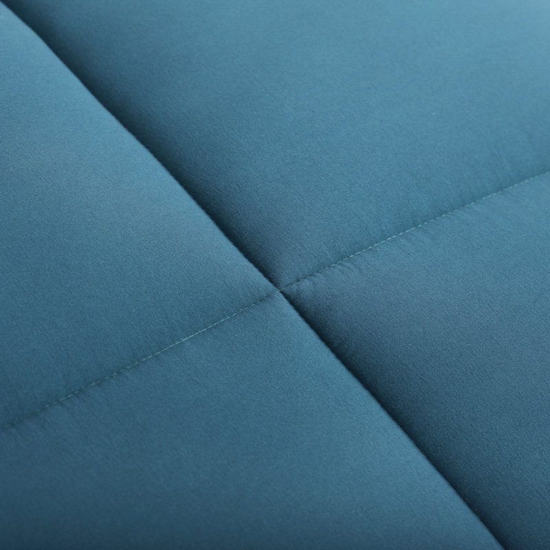 Ensemble d'édredon en microfibre 5/7-pièces , Bleu ardoise, Édredon double et 6 pièces supplémentaires