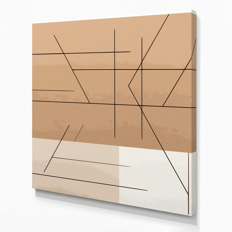 Minimalisme 30, art mural sur toile brune, H 8 po x l 8 po