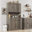 Armoire de rangement pour garde-manger de 71 po de hauteur avec 6 portes, huche de cuisine avec support pour micro-ondes, armoire de rangement avec tablettes réglables, garde-manger moderne avec tiroir pour la salle à manger de cuisine-1606295093