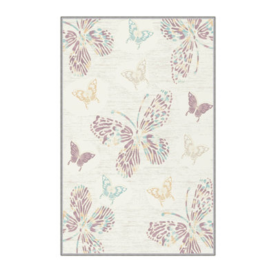Soft Hall Carpet (2.6 x 4.9 ft), 100% Polyester, 0.3 in Pile Height | Antibacterial, Non-Slip Underside, 650 g/m² | Machine Washable, 3D Digital Print | Perfect for Living Room, Entryway & Bedroom Décor