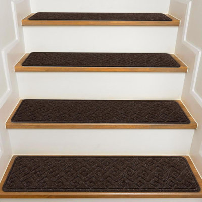 Stair Treads For Wooden Steps Indoor, 15 Pack Non Slip Carpet Stair Treads With Reusable Adhesive For Kids Elders And Dogs, Surface Polyester TPR Backing Stair Rugs