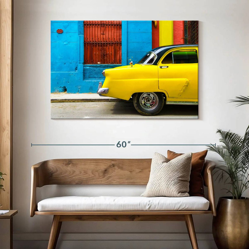 Kavia Cuba Fuerte - jaune de la Havane, H 32 po x l 48 po