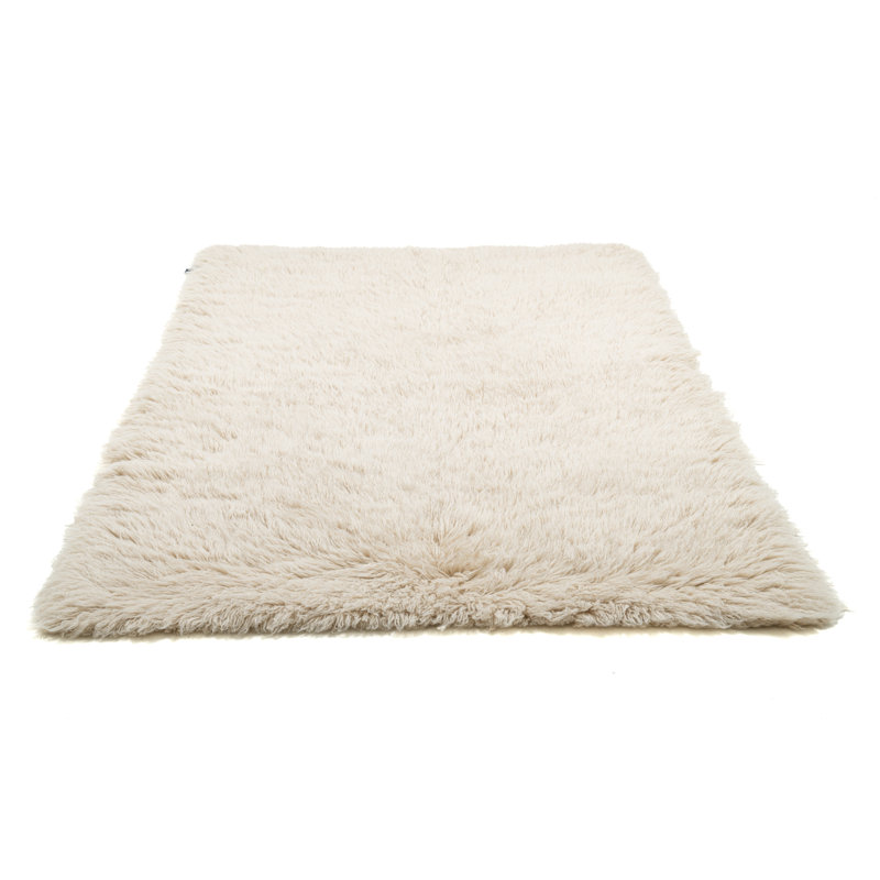 Solid Colour Wool Hand Woven Area Rug, Rectangle 140 x 190cm