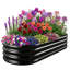 Boîte à fleurs surélevée pour jardin en métal galvanisé