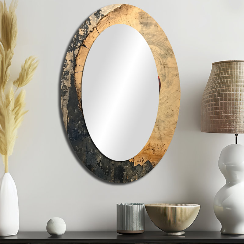Coccinelle à la forêt sur diapositive I - Miroir décoratif animaux en métal, 36 po x 24 po