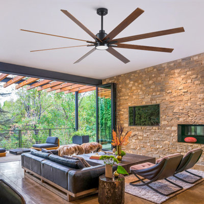 84" Lowe Profile Ceiling Fan With Light