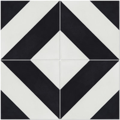 Carreau à motif de mur et de sol à motif diagonal de 4 po x 8 po