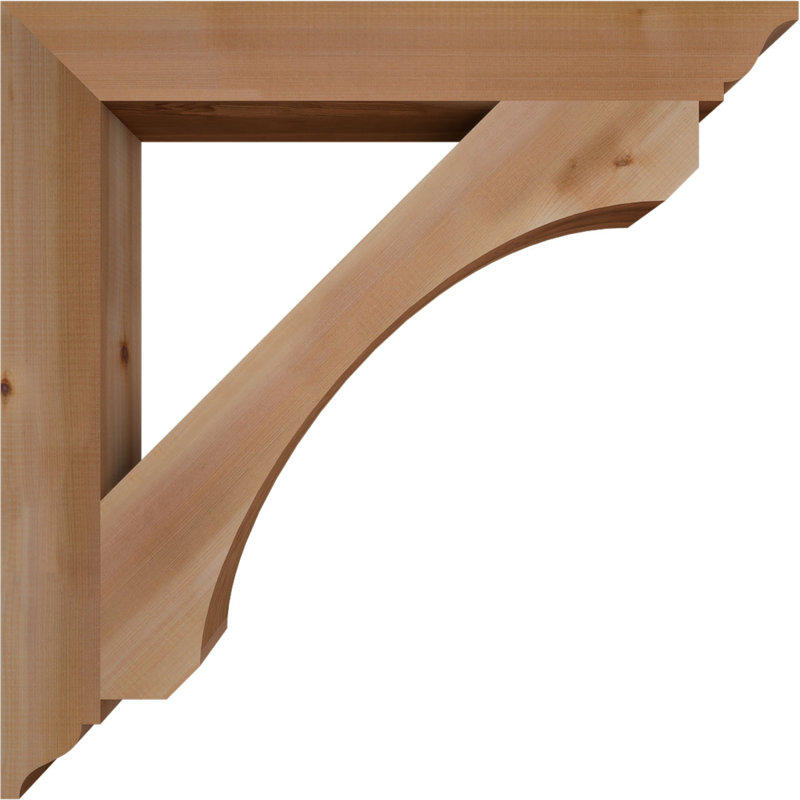 Support en bois rustique traditionnel BKTLEC01, Cèdre rouge de l'Ouest (lisse), H 32 po x l 3,5 po x P 32 po