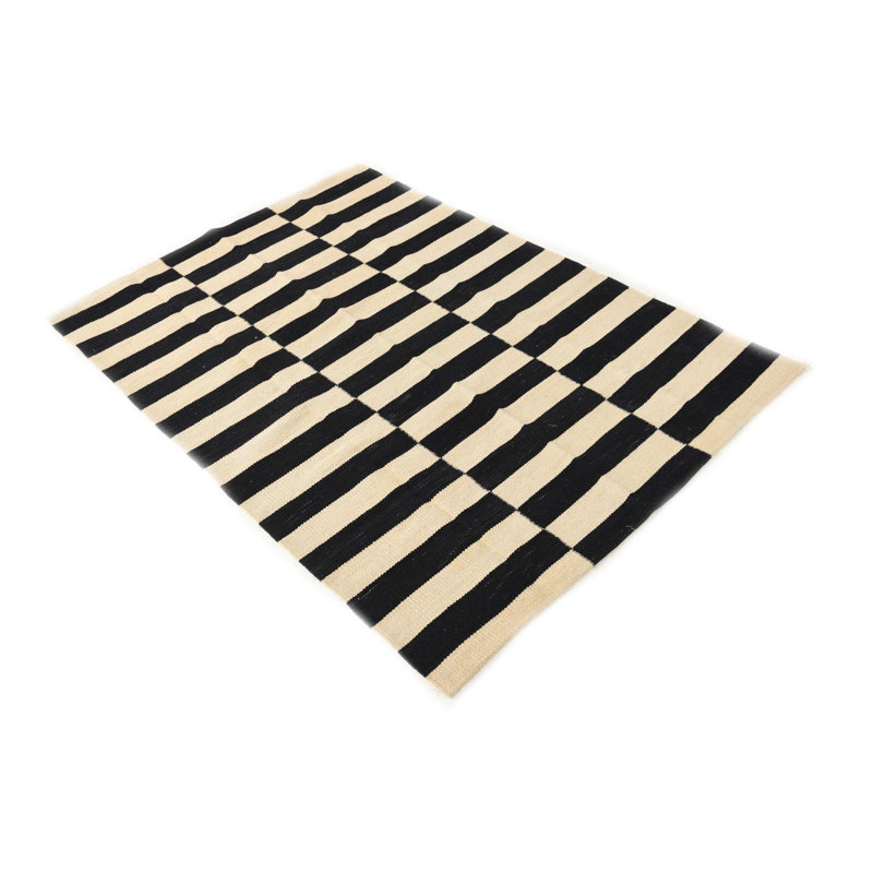Tapis noir et blanc Parrett
