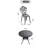 5-Piece Set Of All-Weather Cast Aluminum Dining Furniture Set With Black Frame-1665664041