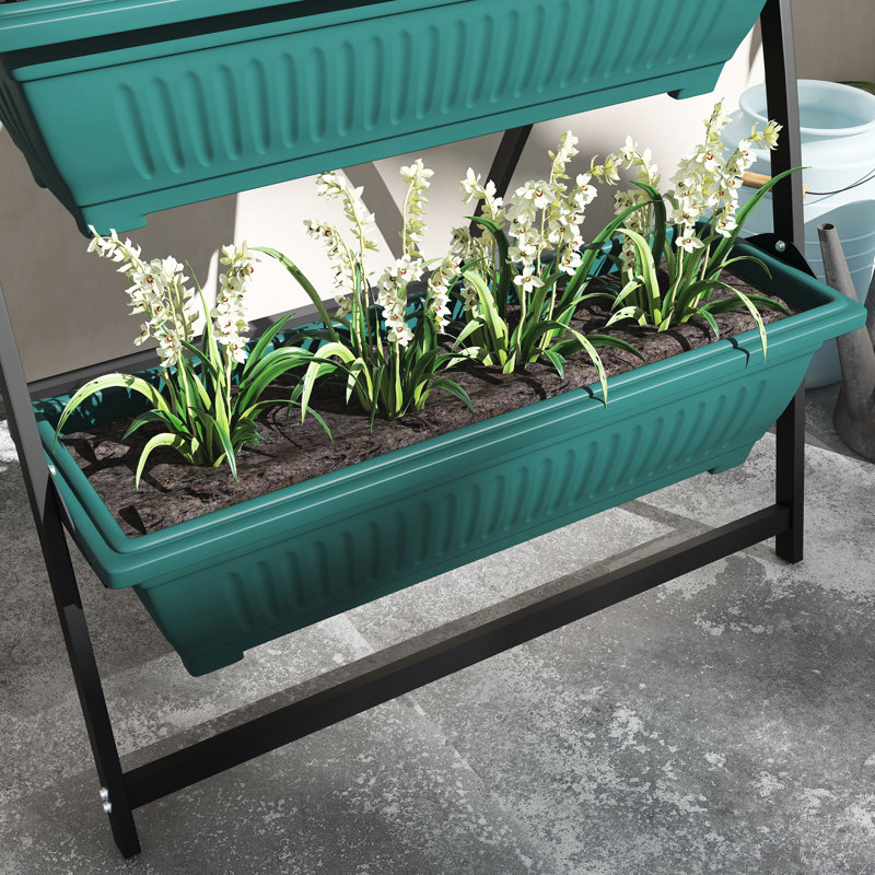 Jardinière verticale à 4 niveaux pour herbes aromatiques - Auto-drainante, pour l'extérieur et l'intérieur. Créez un magnifique jardin surélevé avec drainage intégré.