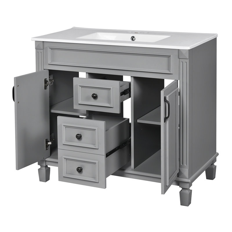 36" Bathroom Vanity with Top Sink