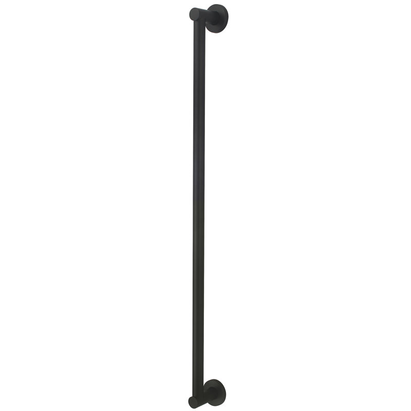 Barre d'appui en chrome Olympia, L 44 po, Noir mat