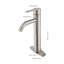 Robinet de lavabo pour salle de bain en nickel brossé - Design moderne, poignée simple, acier inoxydable, installation simple et réglage de la température du meuble-lavabo moderne, lisse