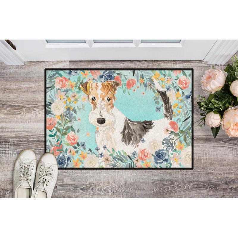 36 po x 24 po tapis de porte extérieur antidérapant Wimer, Fox-terrier