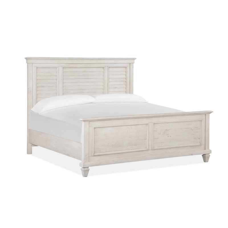 Lacandice Solid Wood Panel Bed, King