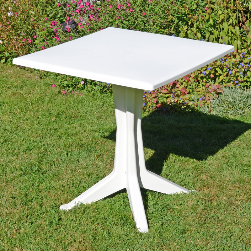 Ponente Patio Garden Table, White