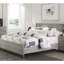 Lit double pour chambre double - Finition grise et bois de construction