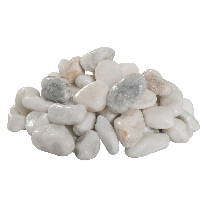 Galets Rivora Everest Blanca, marbre naturel, 0,75 à 1,25 po (55 sacs, 40 lb / sac)
