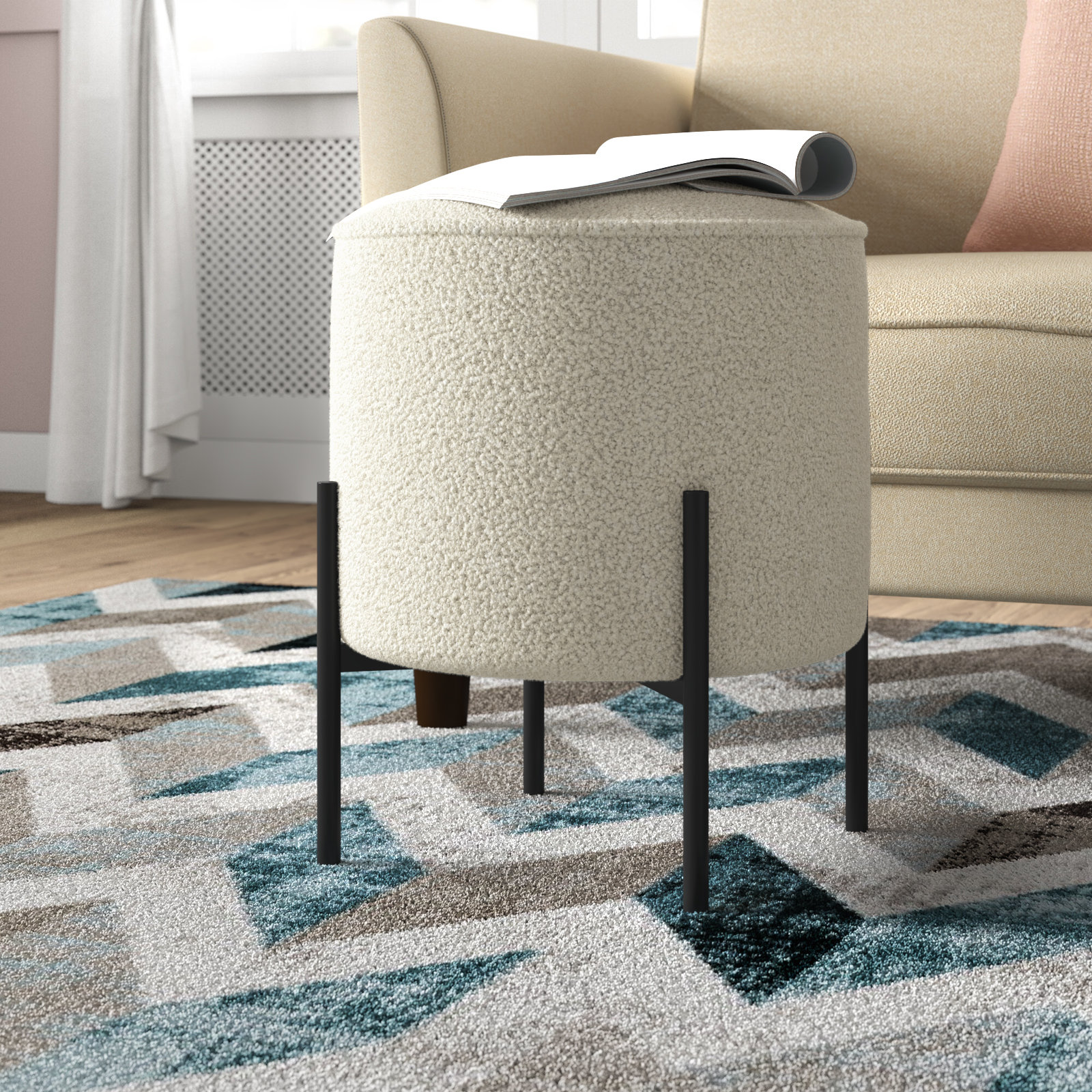 Wade Logan® Arinda Upholstered Ottoman & Reviews