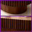 Table basse Mid-Century moderne cannelée ovale avec base piédestal