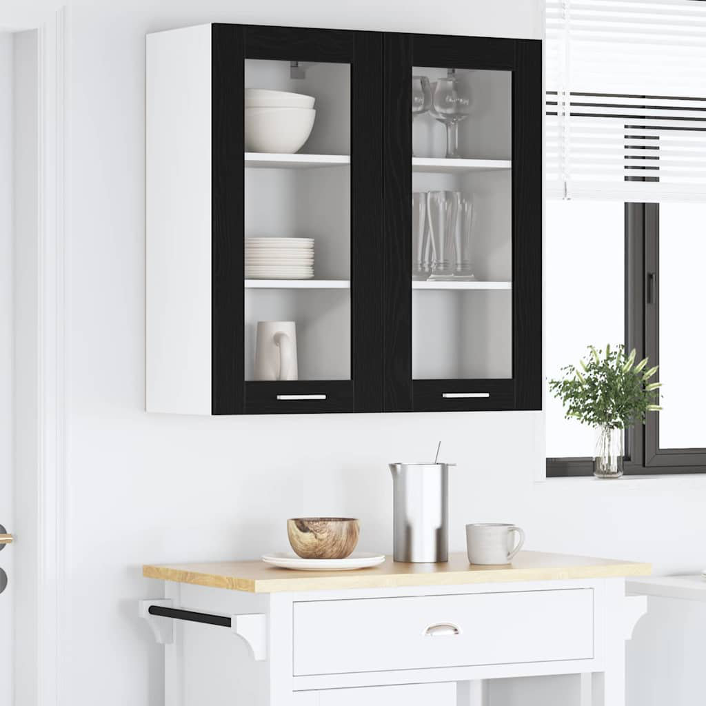 Vidaxl Hanging Cabinet 2 Pcs Black Oak 40 X 31 X 80 Cm Engineered Wood 8721359451825 - Image 2