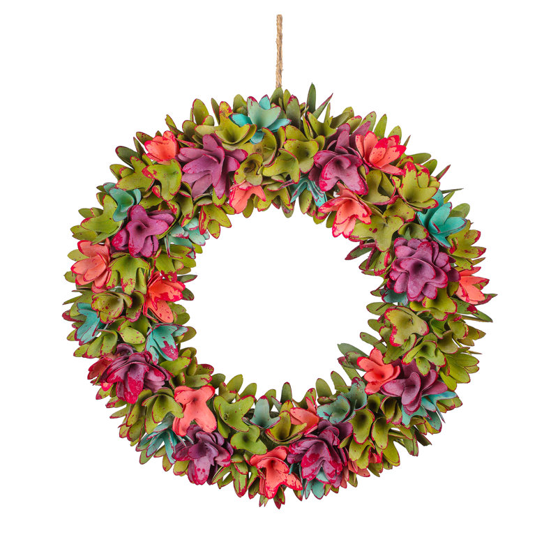 Couronne florale de printemps 18 po