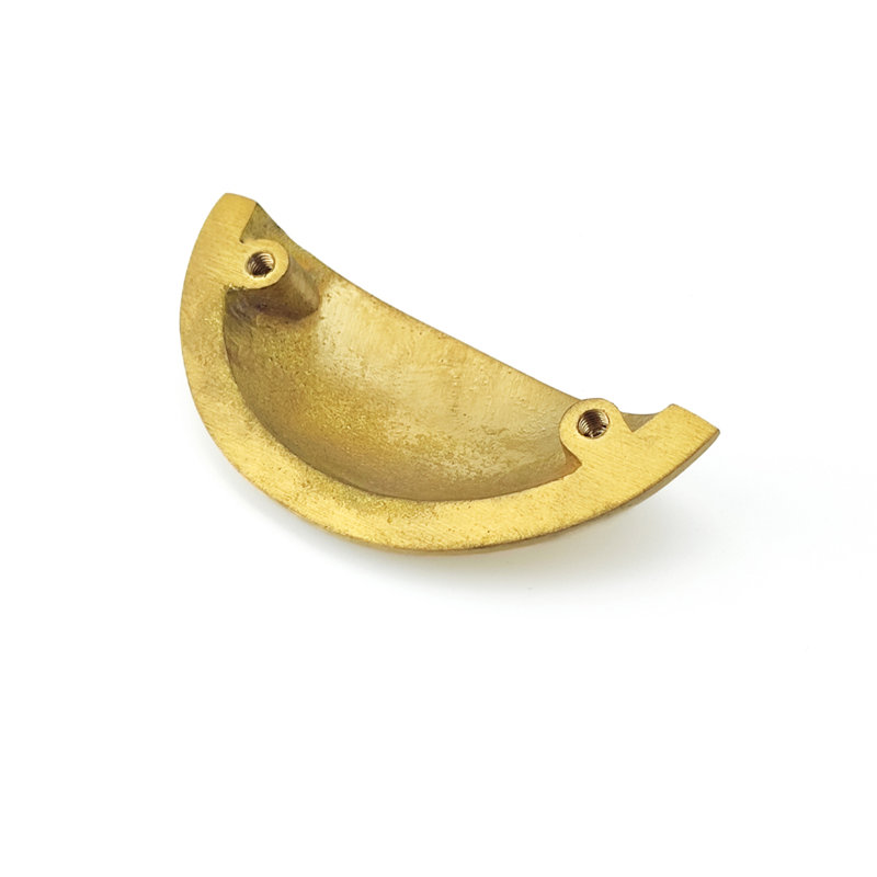 Cup Drawer Pull - Small Satin Brass