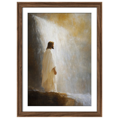 Framed Wall Art Vintage Antique Classic for Bedroom - 26"x36" Brown