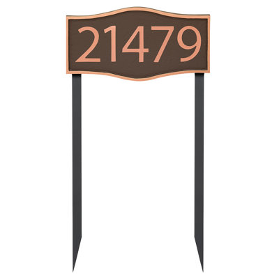 Enseigne d’adresse pour pelouse sur 1 ligne