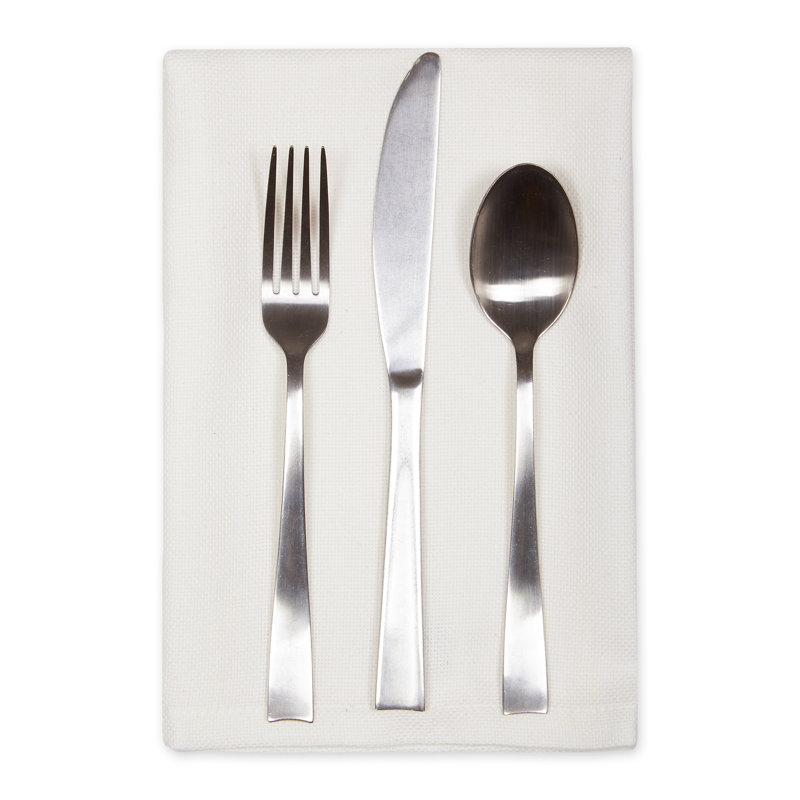 Cotton Blend Square Napkin, Off-White