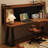 Brown L-Shaped Solid Wood writing desk